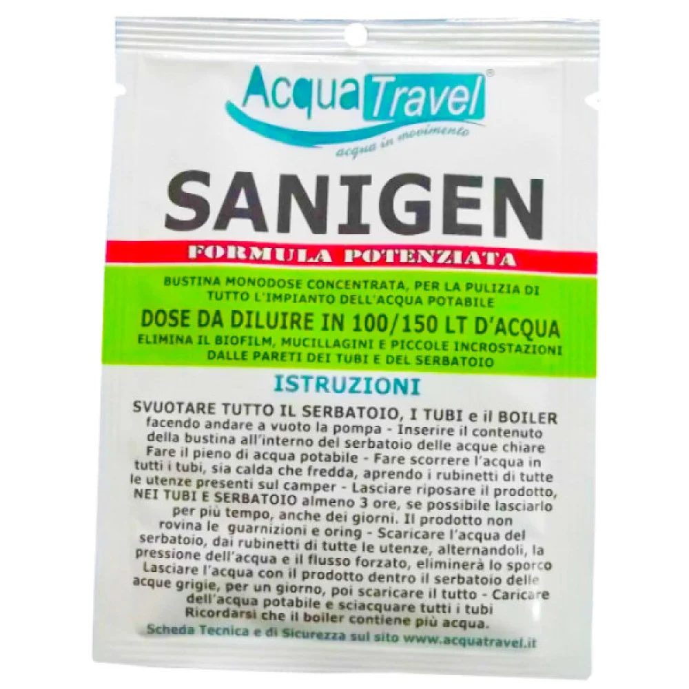 SANIGEN PULITORE PER SERBATOI E TUBAZIONI ACQUE CHIARE BUSTINA 10GR